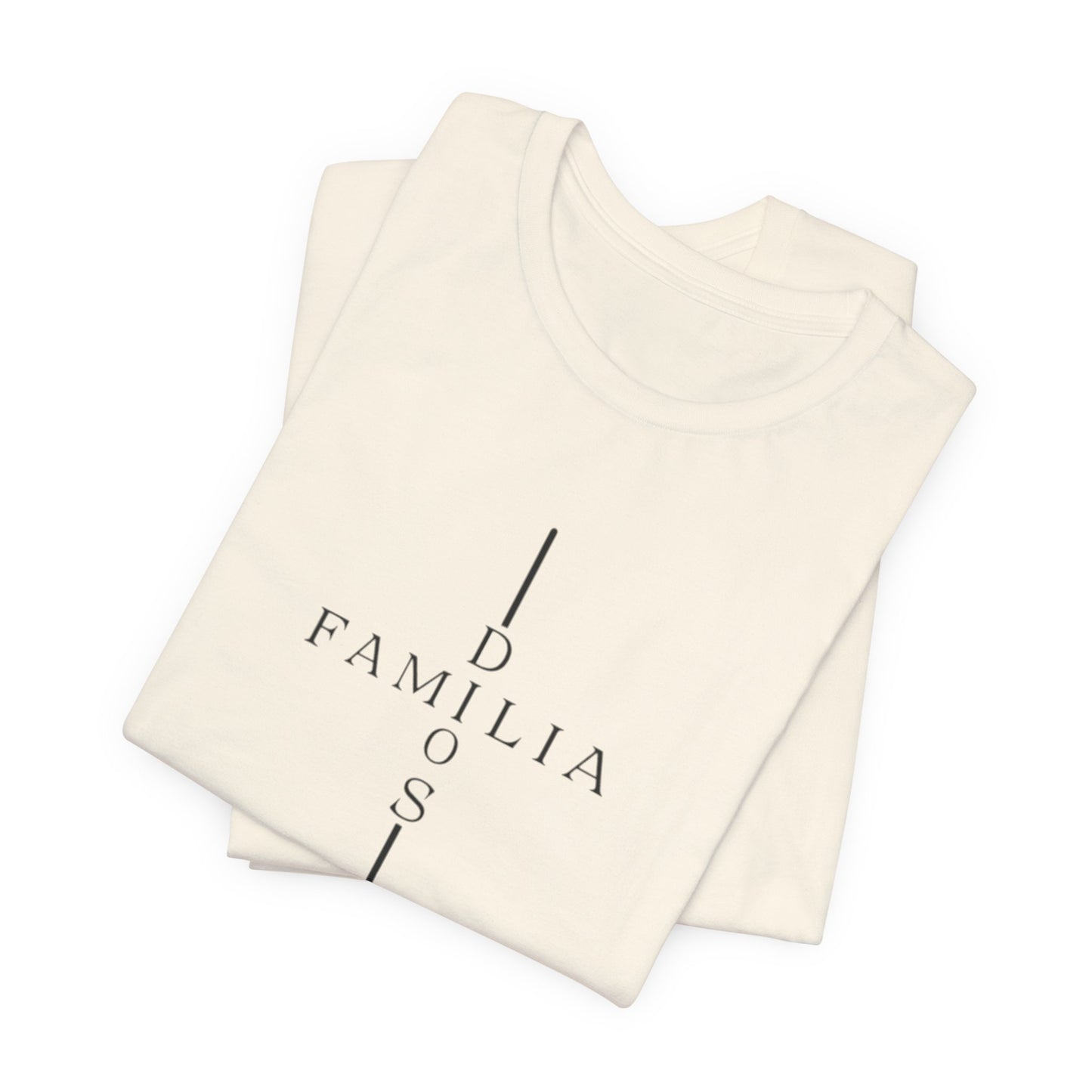 Camiseta Unisex “Dios, Familia, Fortaleza” – Mensaje Cristiano de Fe y Unidad