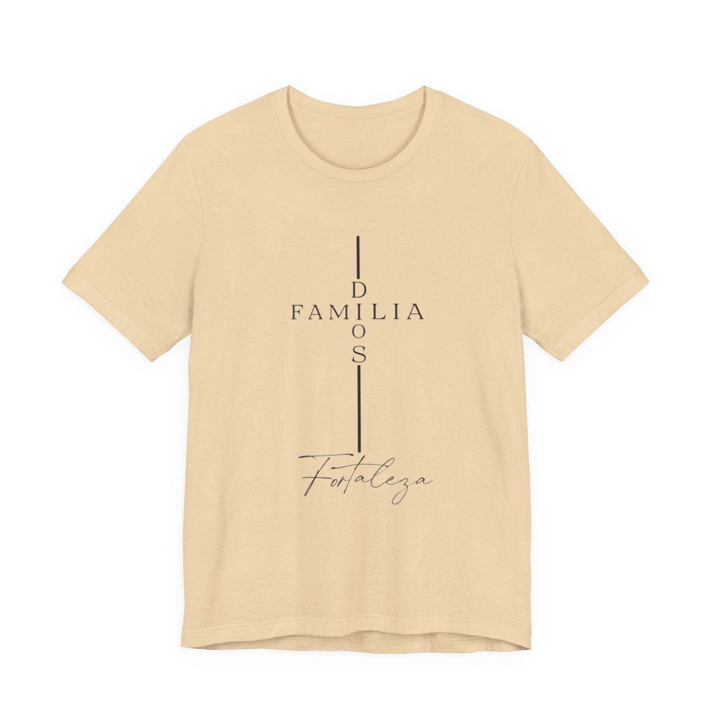Camiseta Unisex “Dios, Familia, Fortaleza” – Mensaje Cristiano de Fe y Unidad