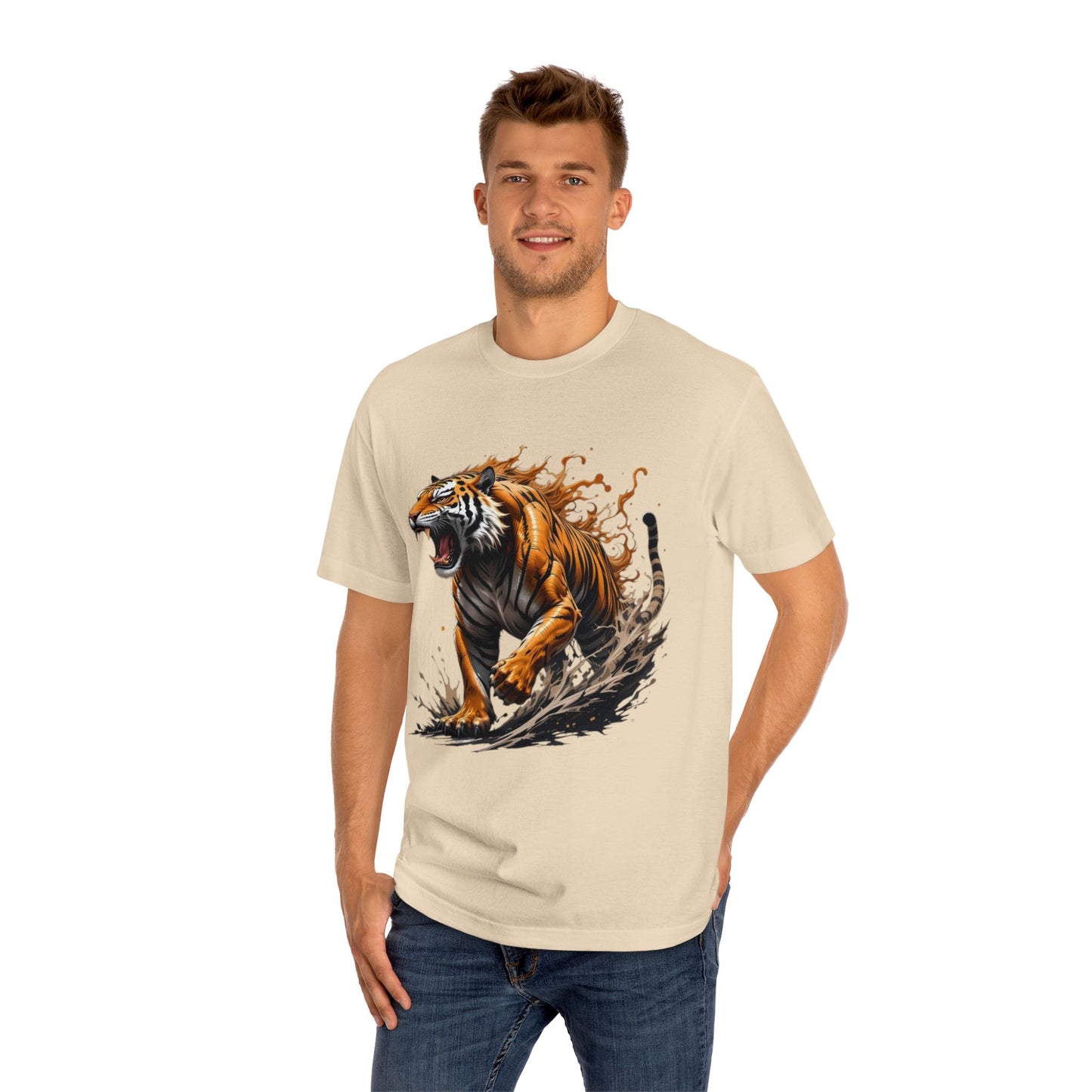 Camiseta Clásica con Diseño de Tigre – Para Amantes de la Naturaleza y Estilo Salvaje