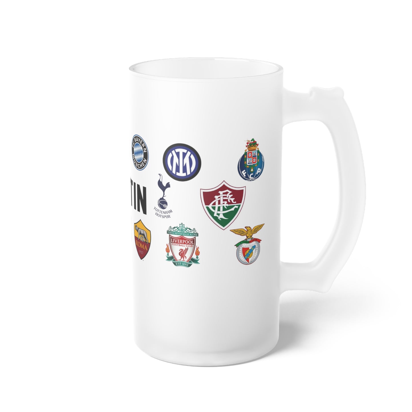 Jarra Cervecera Personalizada para Fanáticos del Fútbol Europeo – Regalo para Papá