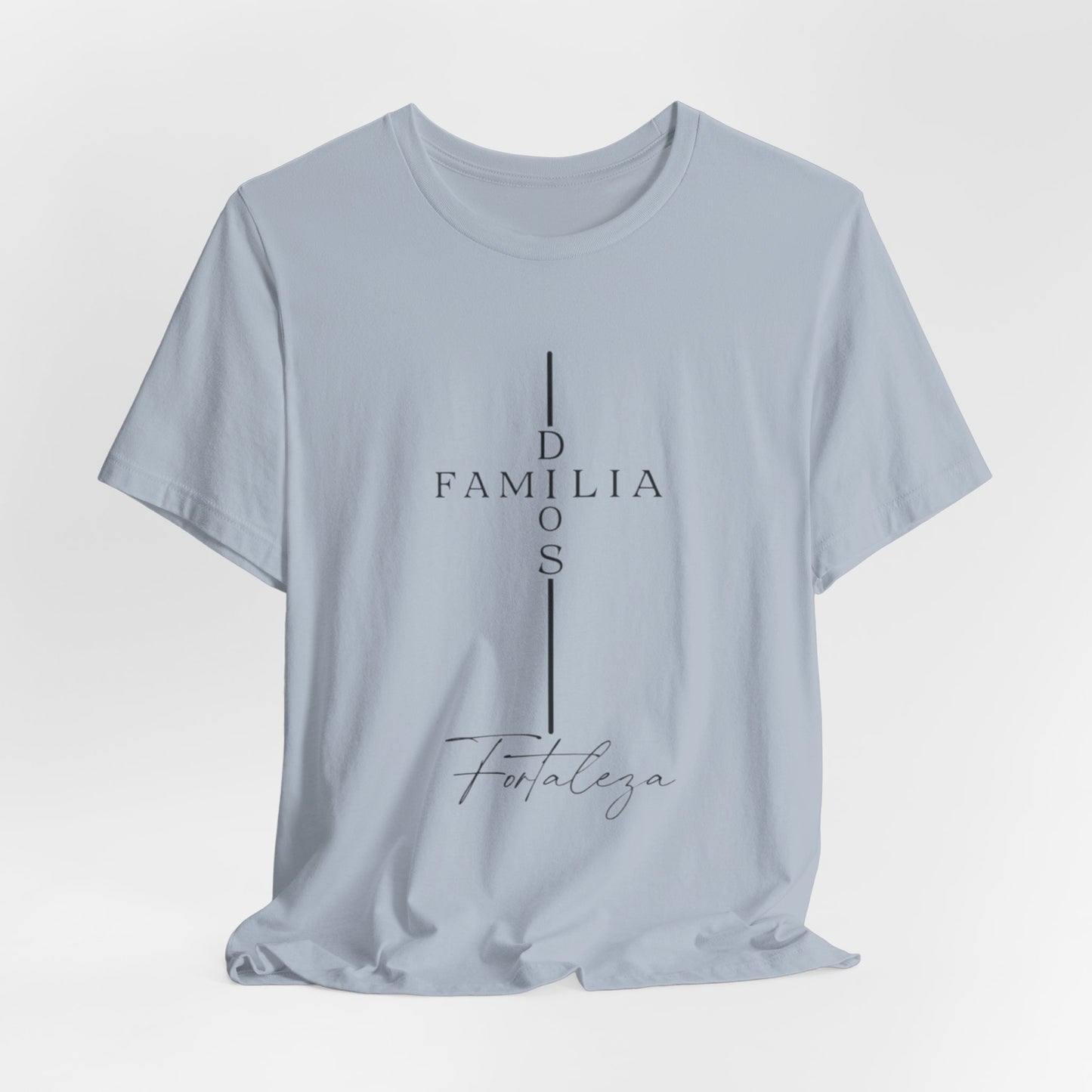 Camiseta Unisex “Dios, Familia, Fortaleza” – Mensaje Cristiano de Fe y Unidad
