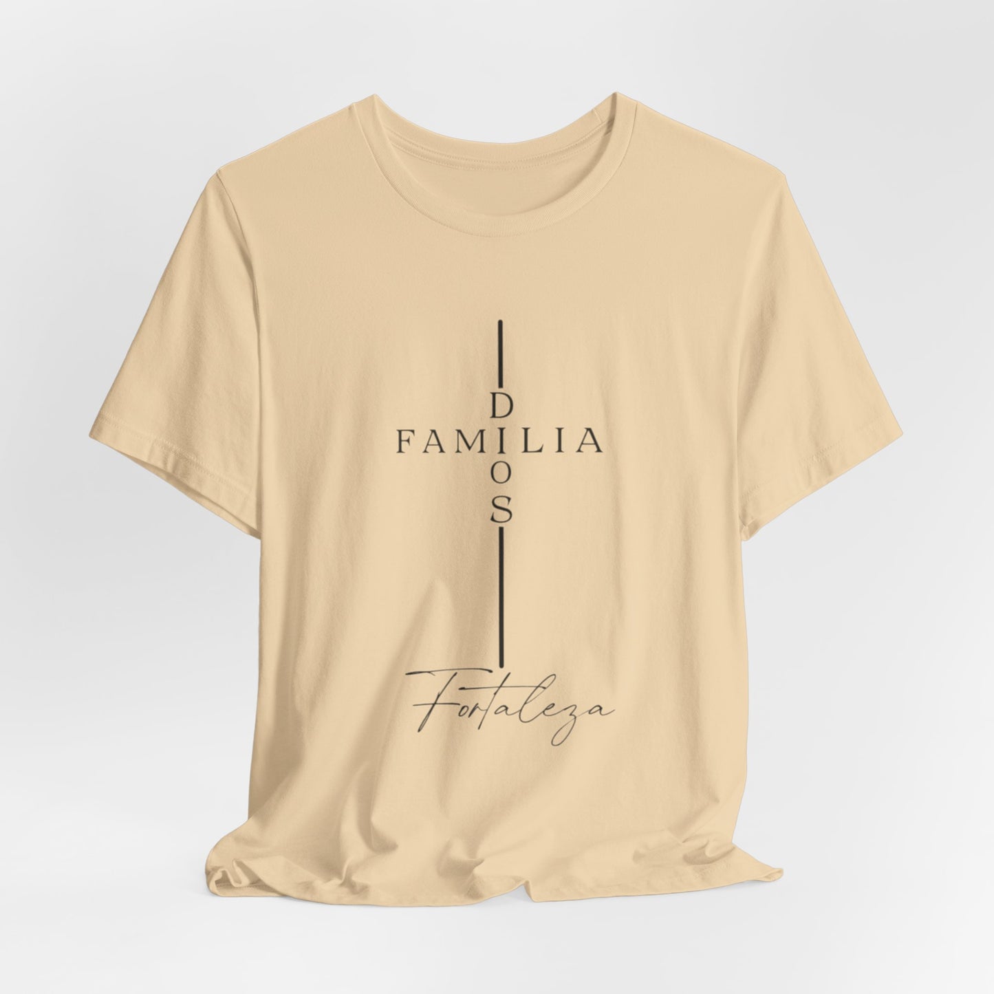 Camiseta Unisex “Dios, Familia, Fortaleza” – Mensaje Cristiano de Fe y Unidad
