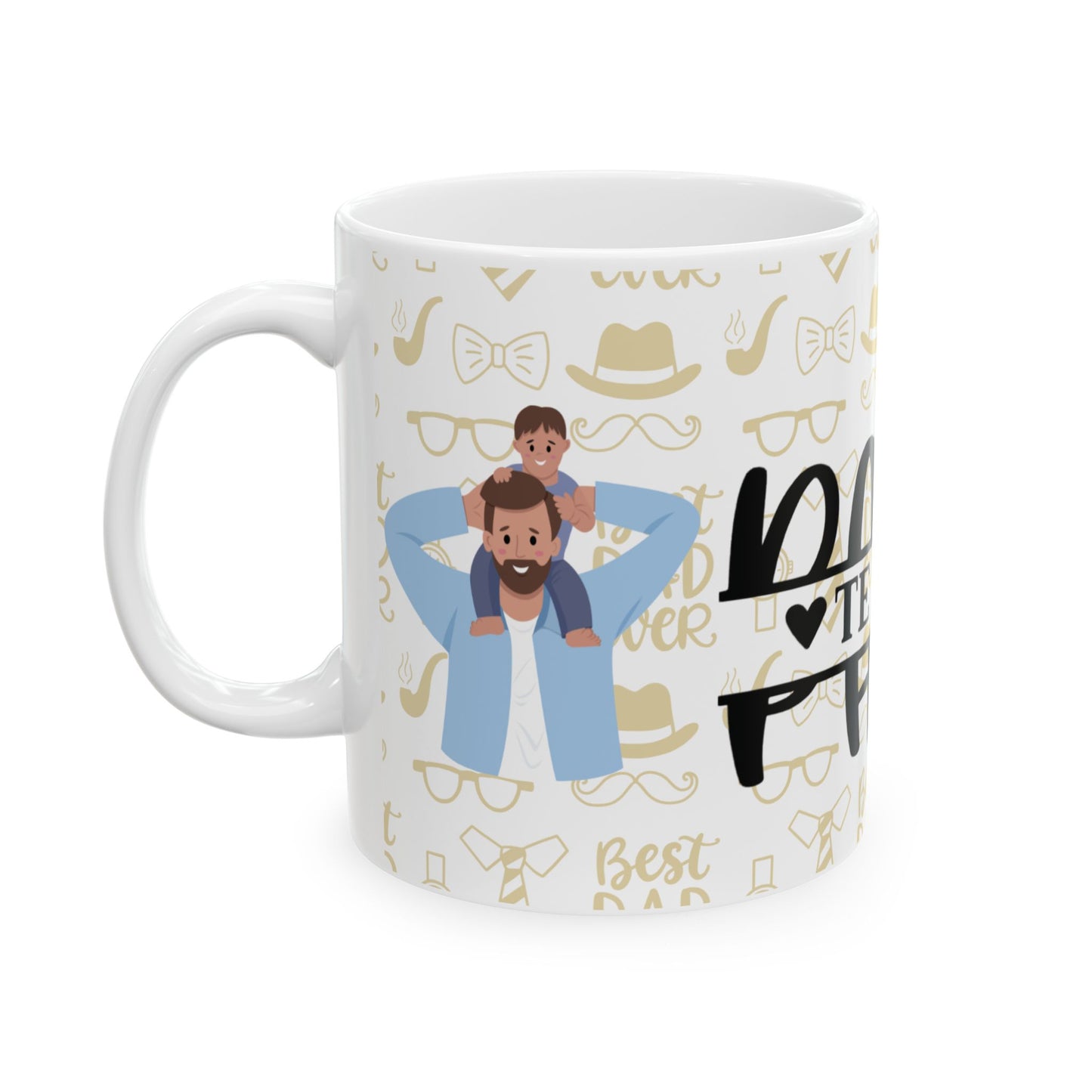 Personalized Father's Day Ceramic Mug, Best Dad Gift, Papa Te Amo Cup, Family Coffee Mug, Unique Gift for Him