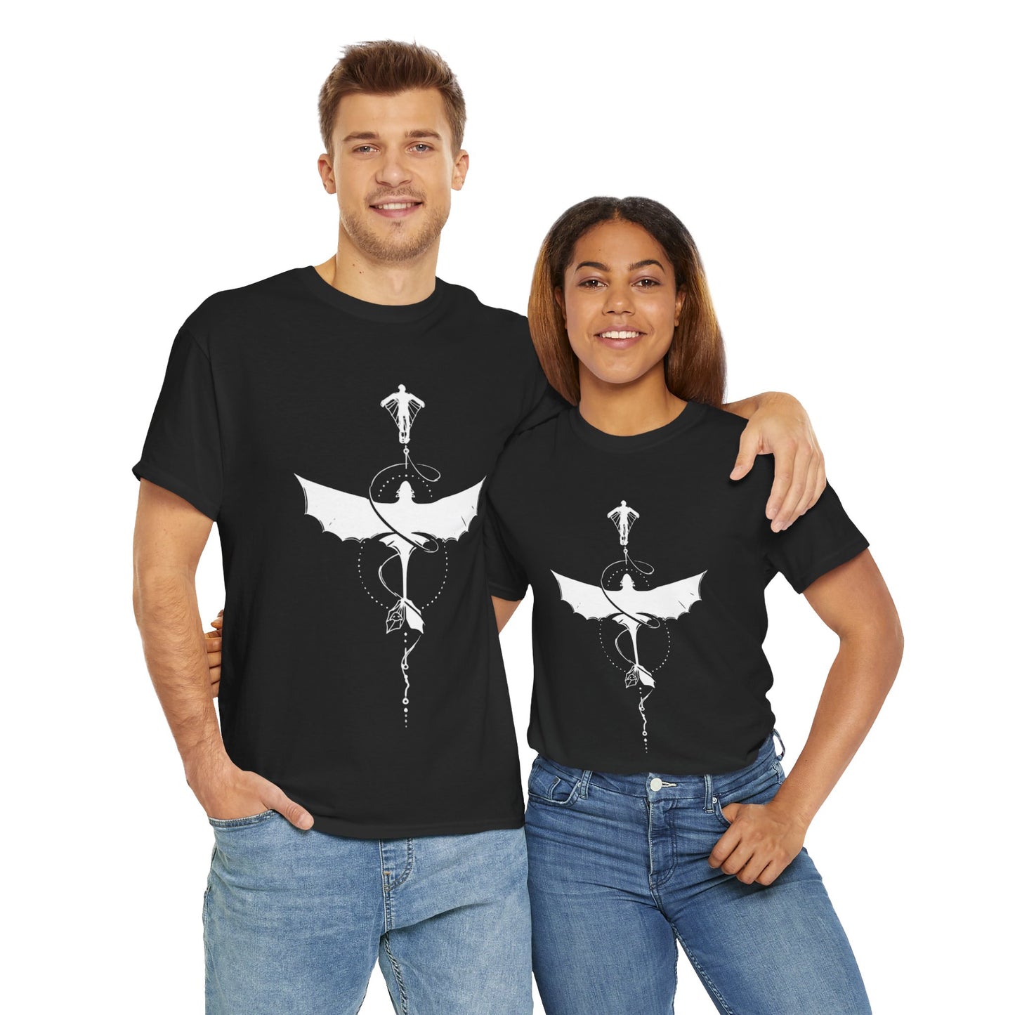 Dark Fantasy Unisex Tee | Mythical Dragon Shirt | Gift for Gamers | Casual Wear | Unique Graphic T-shirt | Perfect for Halloween