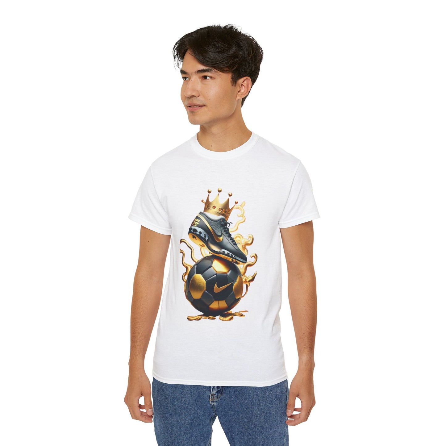 Camiseta de Algodón “Soccer King” – Ropa Deportiva y Casual para Fans de Fútbol