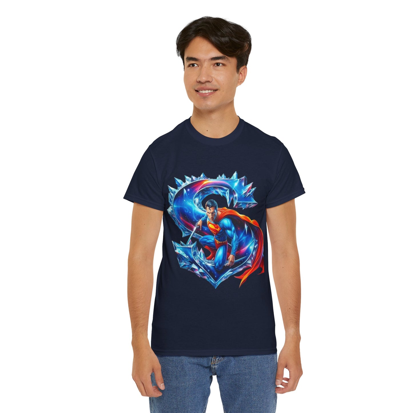 Camiseta Superman para Hombre – Algodón Pesado y Diseño Clásico