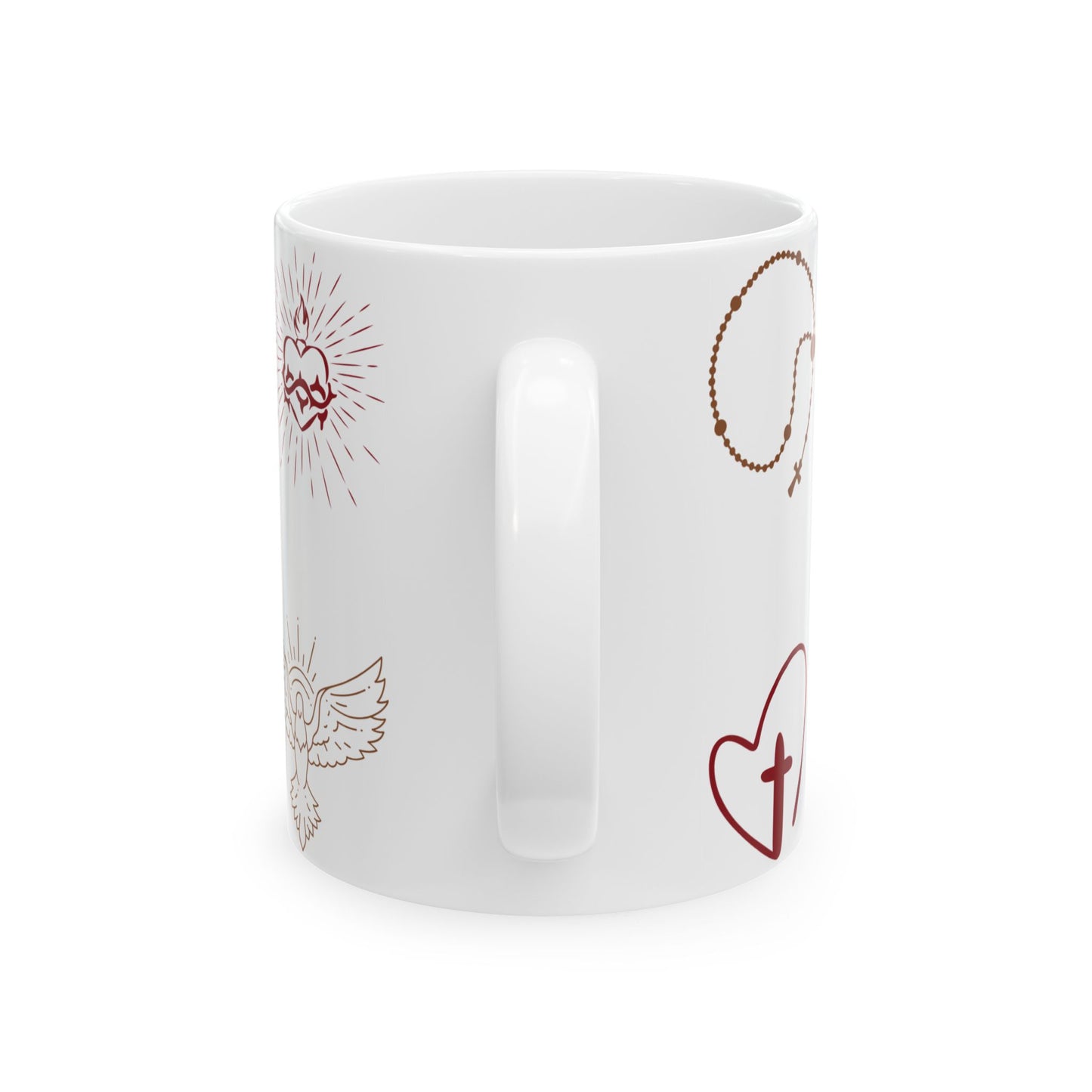 Taza de Cerámica 11oz con Mensaje Bíblico – Inspiración Diaria para Personas de Fe