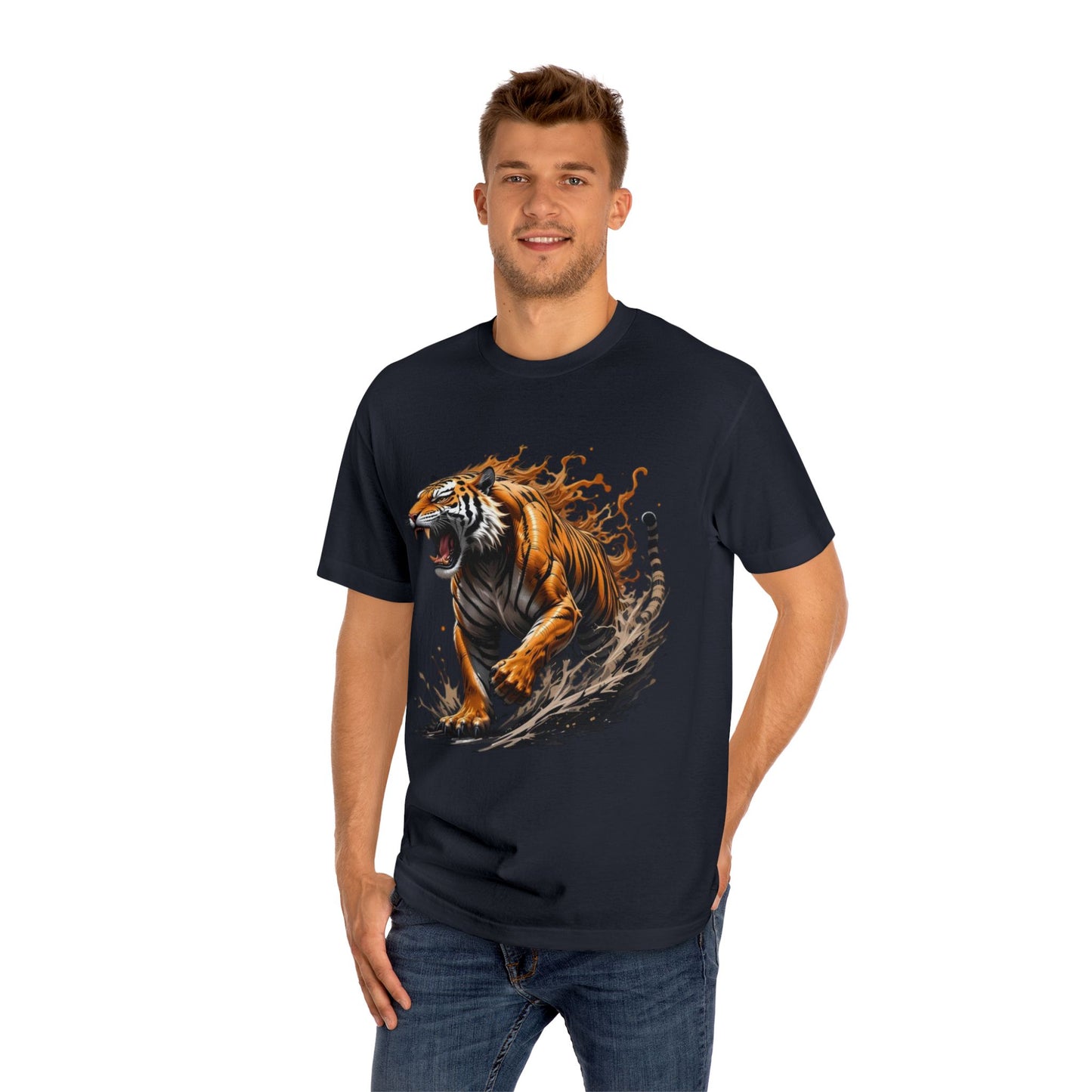 Camiseta Clásica con Diseño de Tigre – Para Amantes de la Naturaleza y Estilo Salvaje