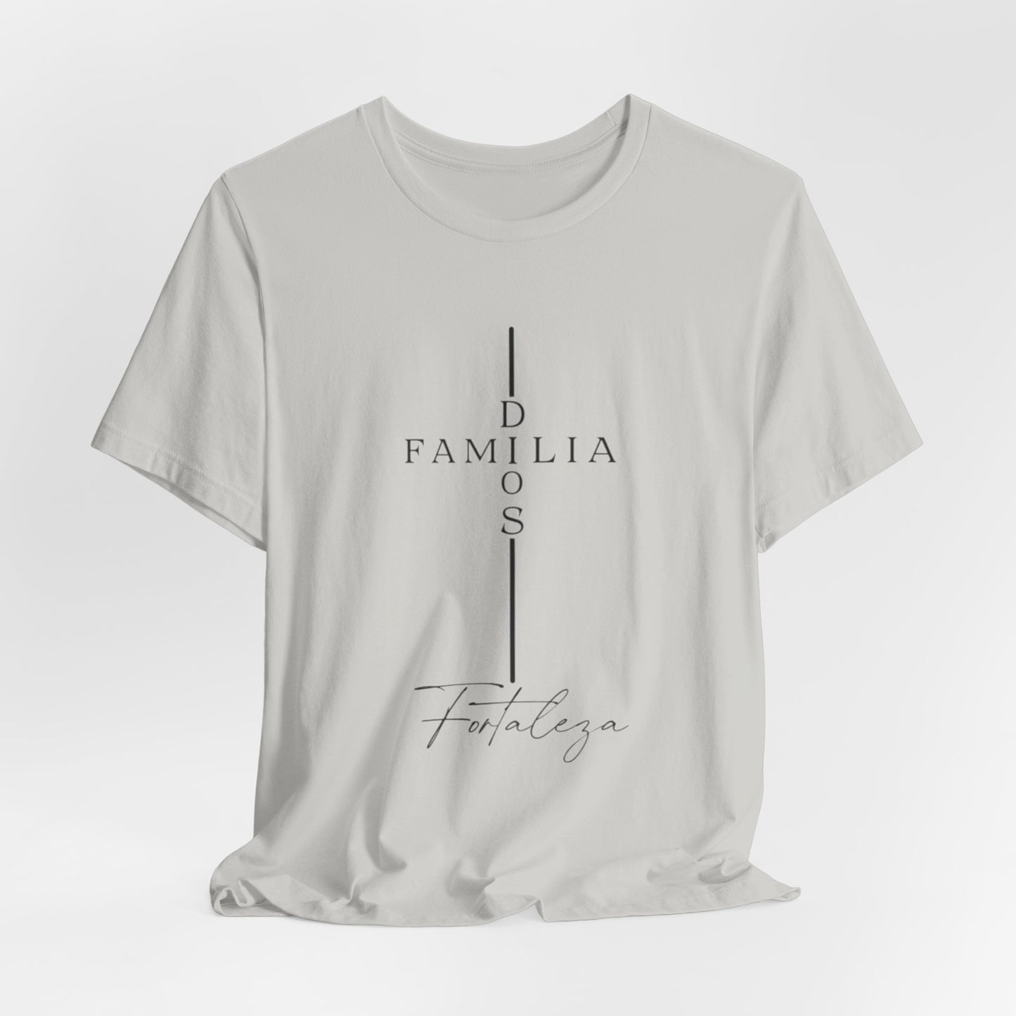 Camiseta Unisex “Dios, Familia, Fortaleza” – Mensaje Cristiano de Fe y Unidad