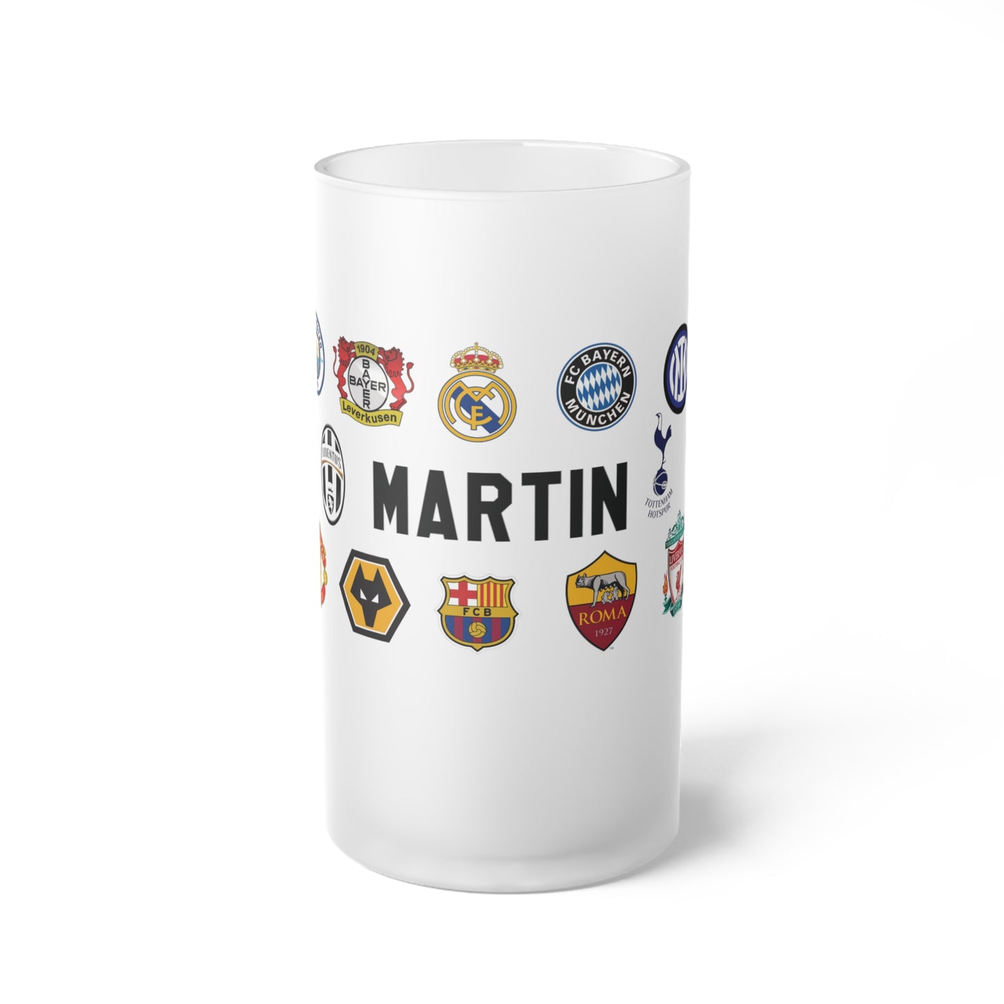 Jarra Cervecera Personalizada para Fanáticos del Fútbol Europeo – Regalo para Papá