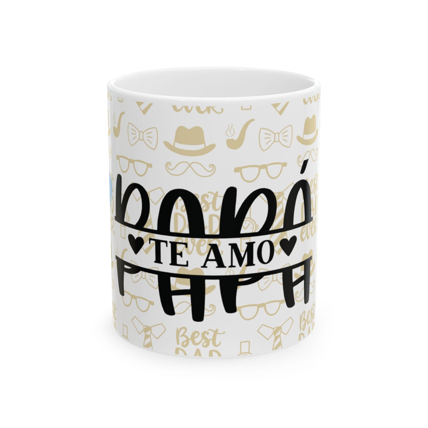 Personalized Father's Day Ceramic Mug, Best Dad Gift, Papa Te Amo Cup, Family Coffee Mug, Unique Gift for Him