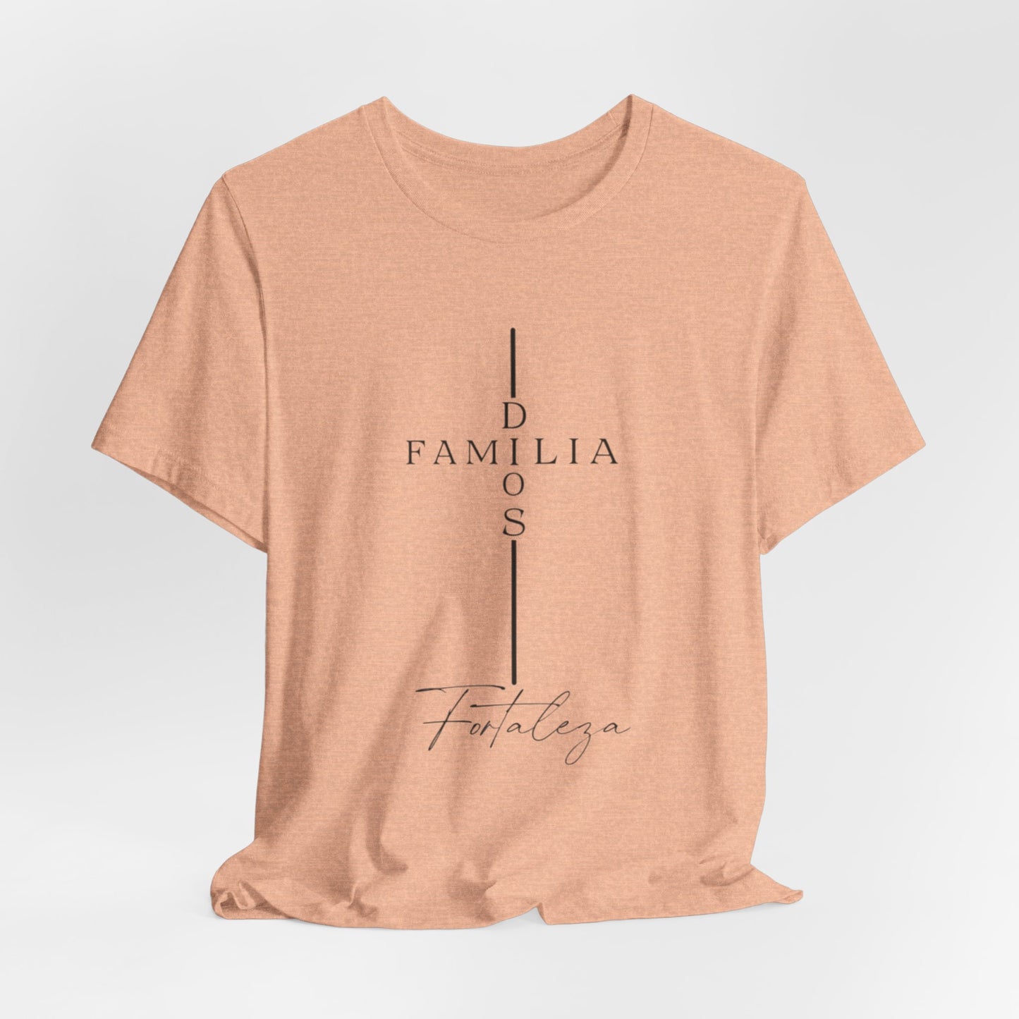 Camiseta Unisex “Dios, Familia, Fortaleza” – Mensaje Cristiano de Fe y Unidad