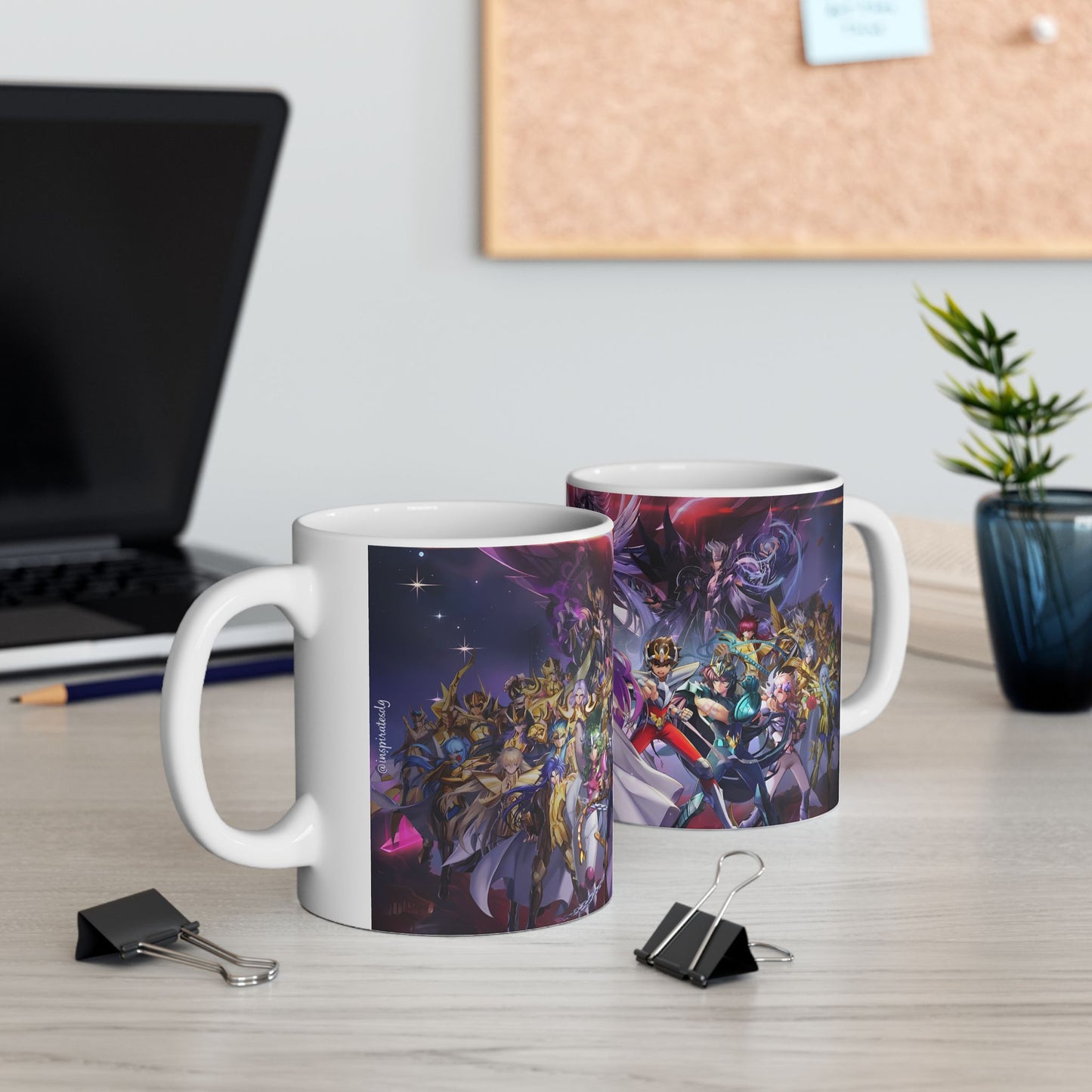 Taza de Cerámica 11oz Caballeros del Zodiaco – Diseño para Fans del Anime