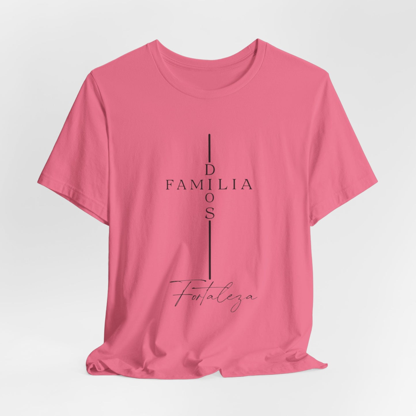 Camiseta Unisex “Dios, Familia, Fortaleza” – Mensaje Cristiano de Fe y Unidad