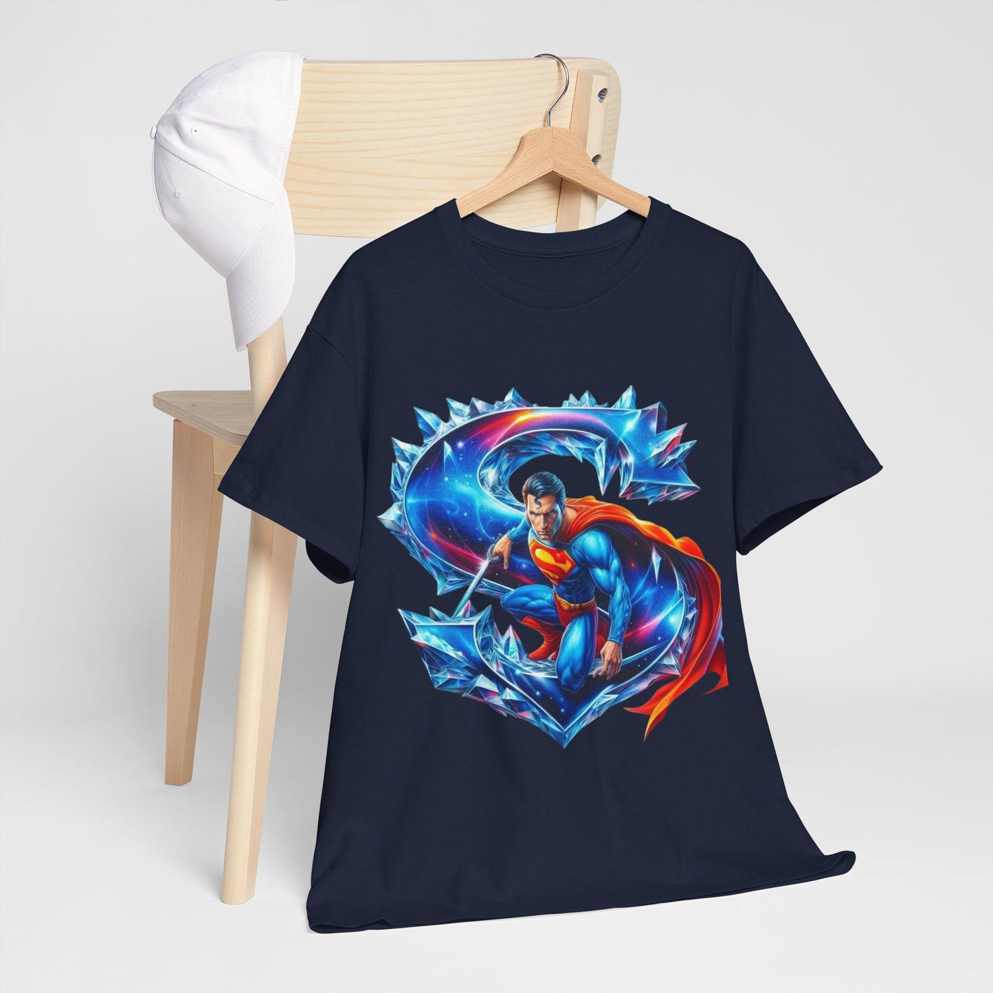 Camiseta Superman para Hombre – Algodón Pesado y Diseño Clásico