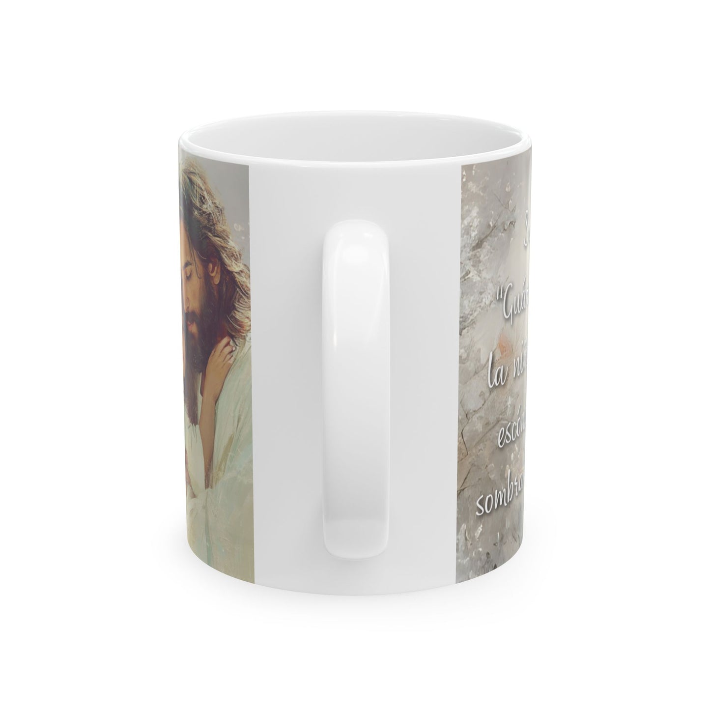 Taza Cristiana con Versículo – Salmo 17:8 | Cerámica 11oz