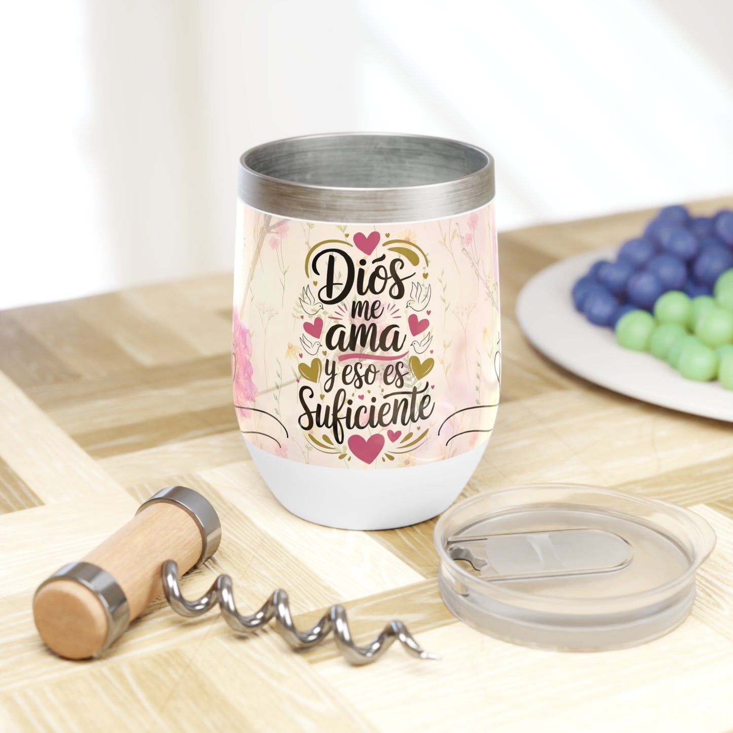 Vaso Vinero “Confianza en Dios” – Inspiración Cristiana para Mujeres de Fe