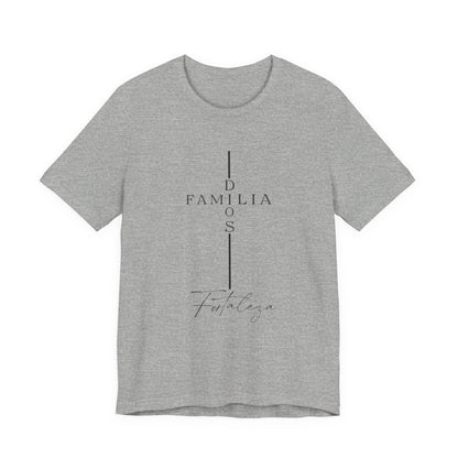 Camiseta Unisex “Dios, Familia, Fortaleza” – Mensaje Cristiano de Fe y Unidad