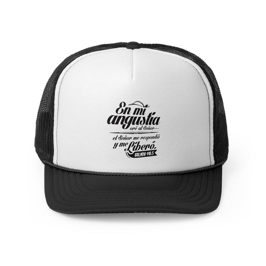 Gorra con Versículo Bíblico Salmo 118:5 – Estilo Casual con Malla Transpirable