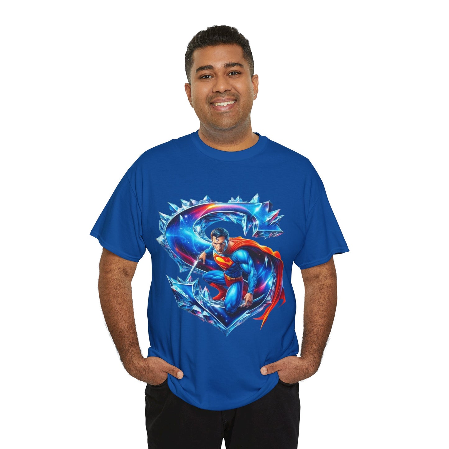 Camiseta Superman para Hombre – Algodón Pesado y Diseño Clásico