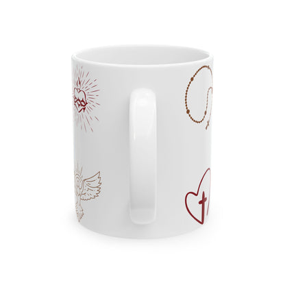 Taza de Cerámica 11oz con Mensaje Bíblico – Inspiración Diaria para Personas de Fe
