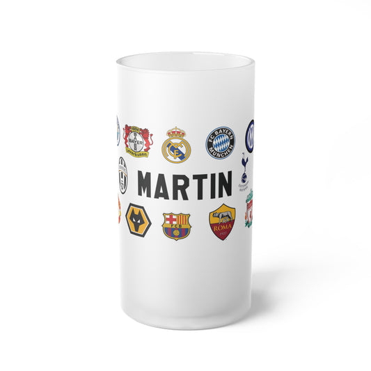Jarra Cervecera Personalizada para Fanáticos del Fútbol Europeo – Regalo para Papá