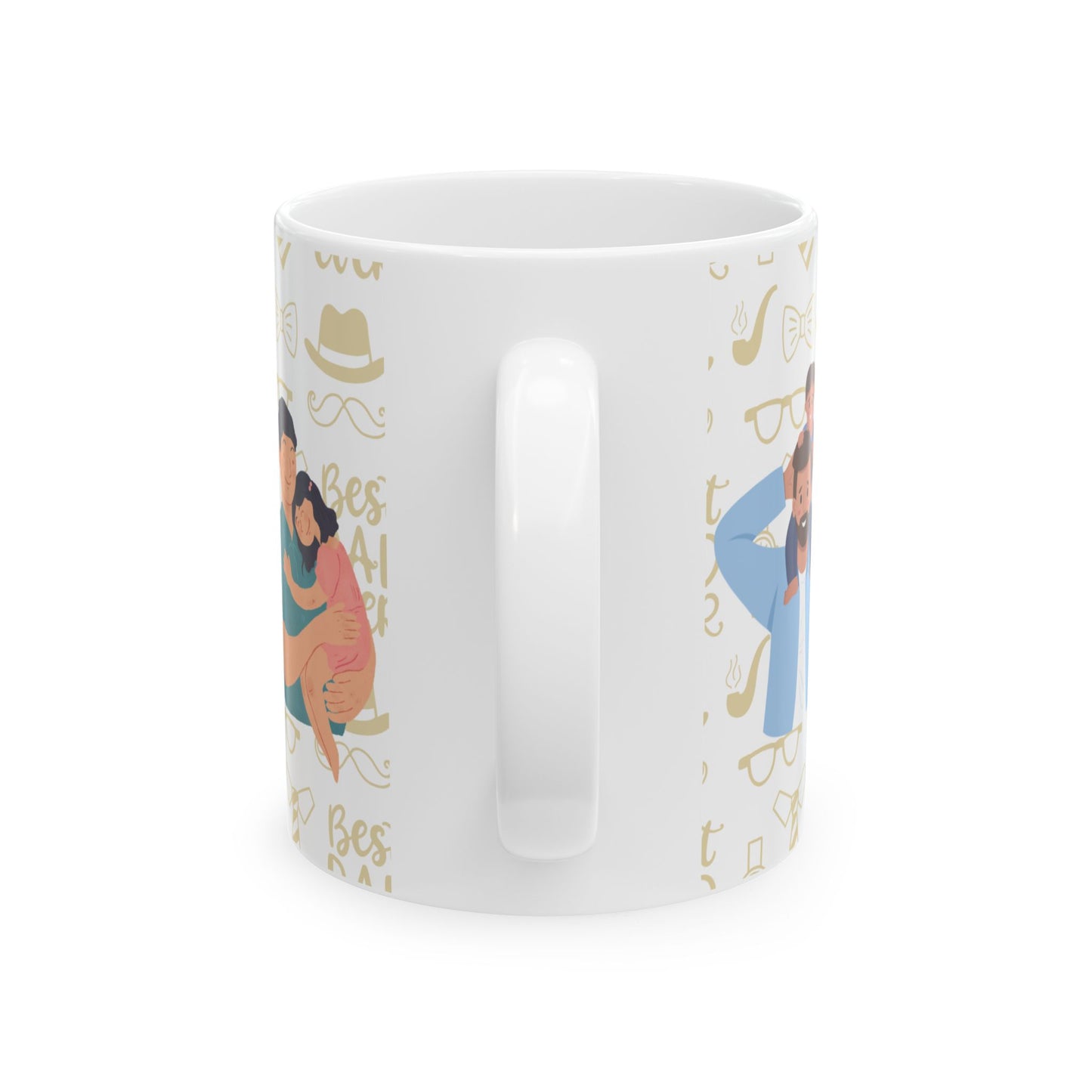 Personalized Father's Day Ceramic Mug, Best Dad Gift, Papa Te Amo Cup, Family Coffee Mug, Unique Gift for Him