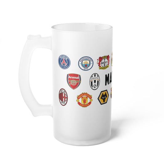 Jarra Cervecera Personalizada para Fanáticos del Fútbol Europeo – Regalo para Papá