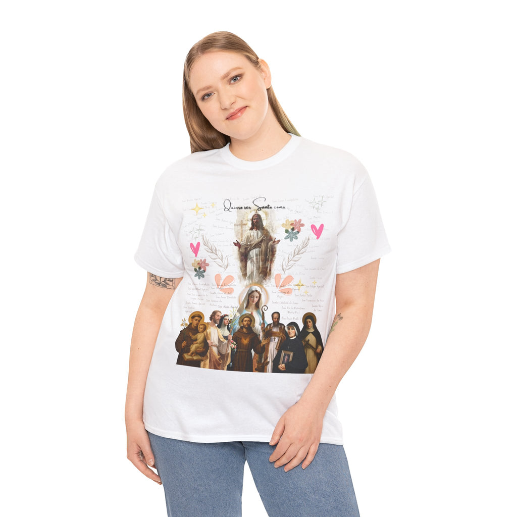 Camisa Damas - Diseño Especial "Quiero ser Santo como..."