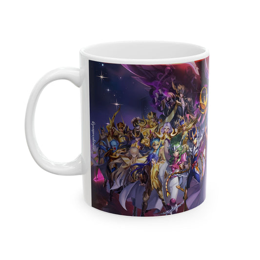 Taza de Cerámica 11oz Caballeros del Zodiaco – Diseño para Fans del Anime